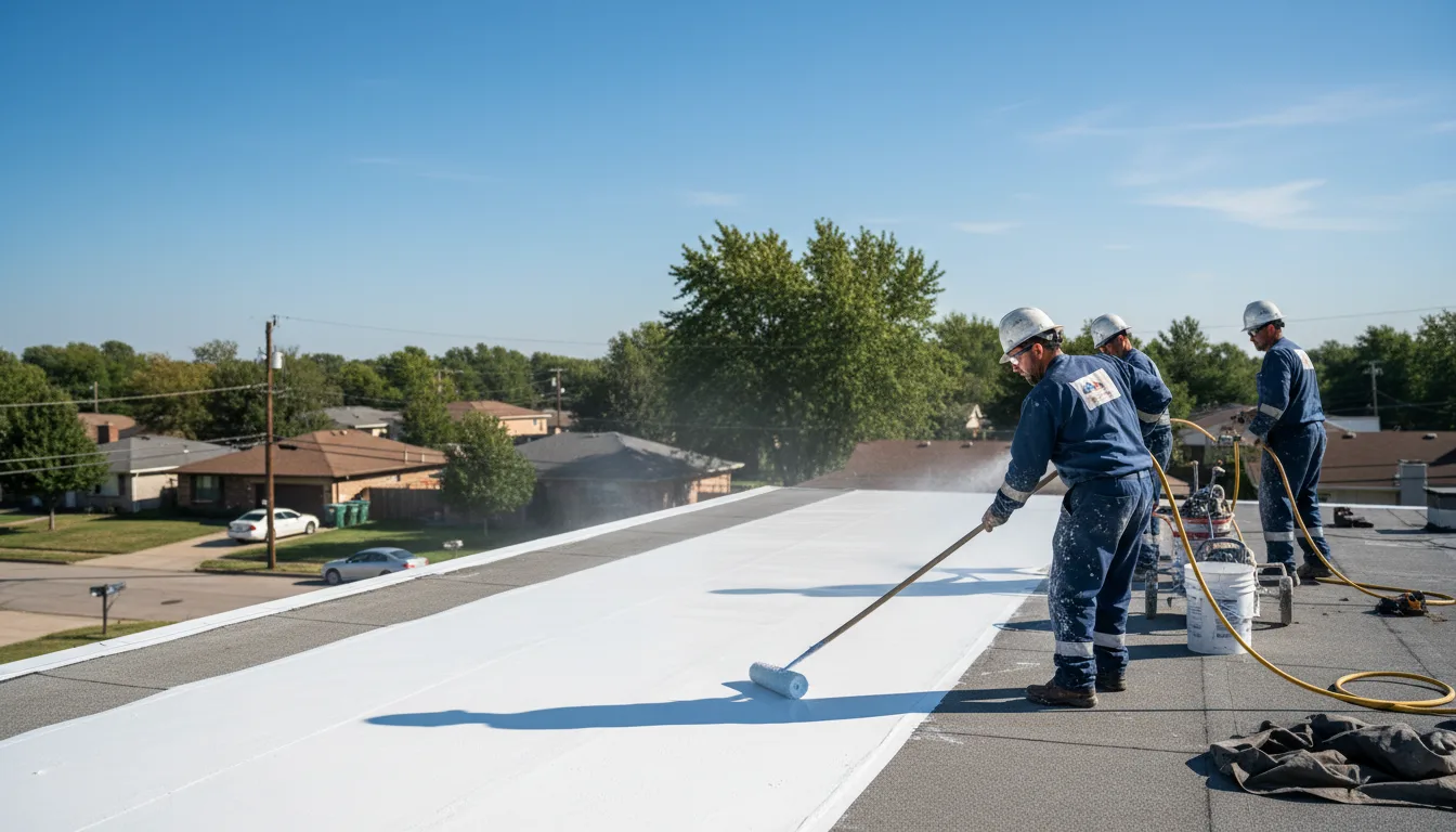 Commercial roof coating in Folcroft, PA near me